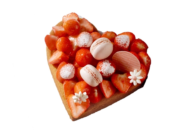 Aardbeien Hart taartje